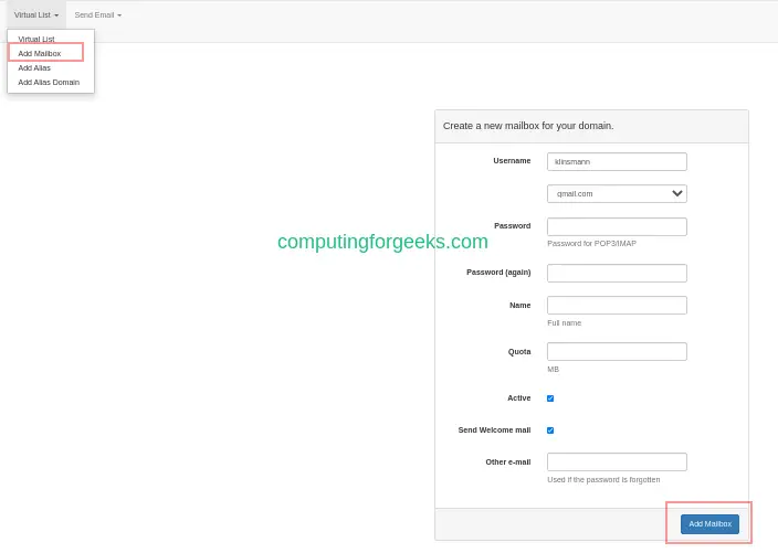 Configure Mail Server with PostfixAdmin on CentOS 7|8 5 Configure Mail Server with PostfixAdmin on CentOS 7CentOS 8 7
