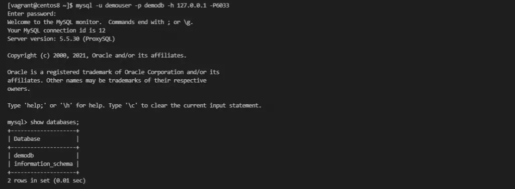 Setup MariaDB Galera Cluster on Debian 11 with ProxySQL 1 galera sql query on proxysql show databases