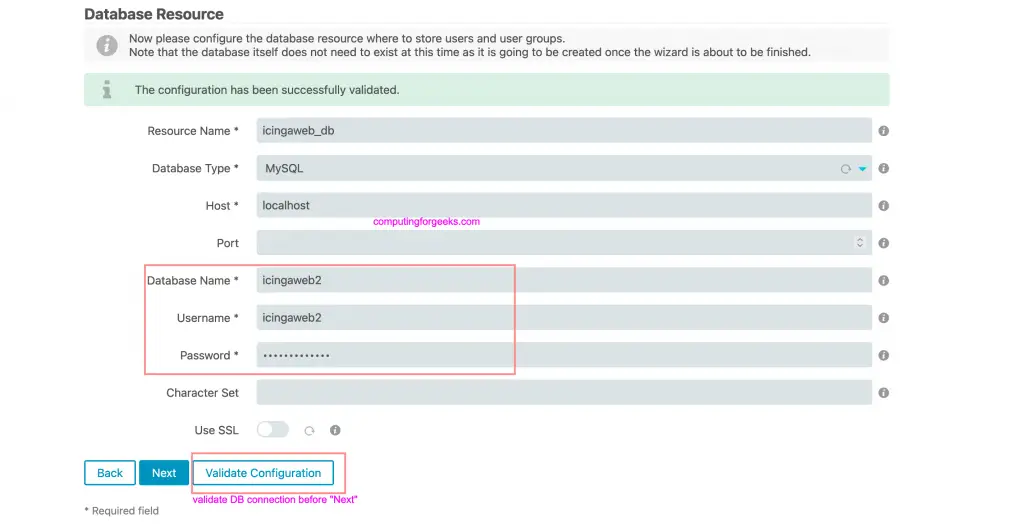 How To Install Icinga Web 2 on CentOS 8 / RHEL 8 4 icinga 2 install configure database