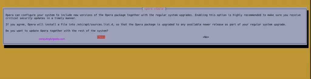 Install Opera Web Browser on Ubuntu 22.04|20.04 2 install opera ubuntu linux system 01