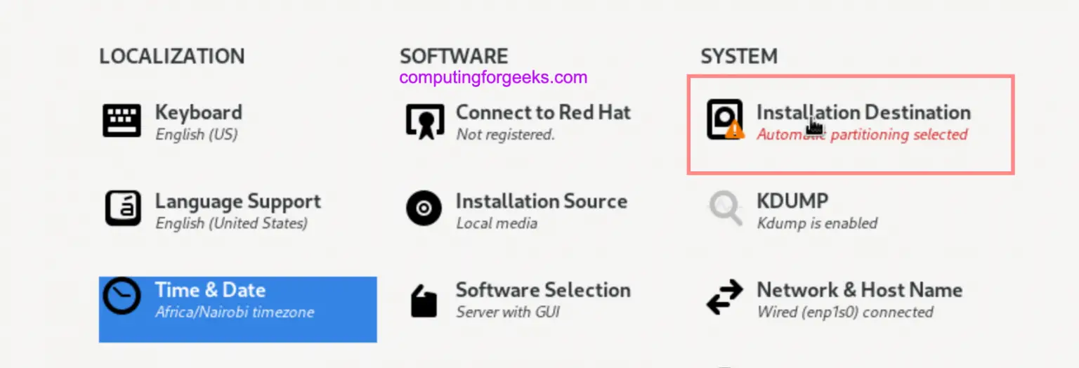 How To Install RHEL 9 - Step by Step With Screenshots | ComputingForGeeks