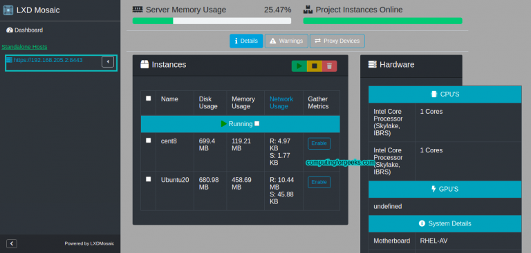 Run Linux Containers with LXCLXD on Rocky Linux 8AlmaLinux 8 6