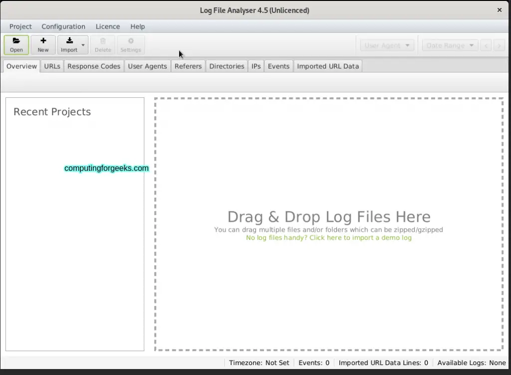 Analyze Nginx Apache Log Files using SEO Log File Analyser 2