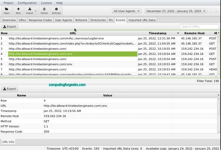 Analyze Nginx Apache Log Files using SEO Log File Analyser 9