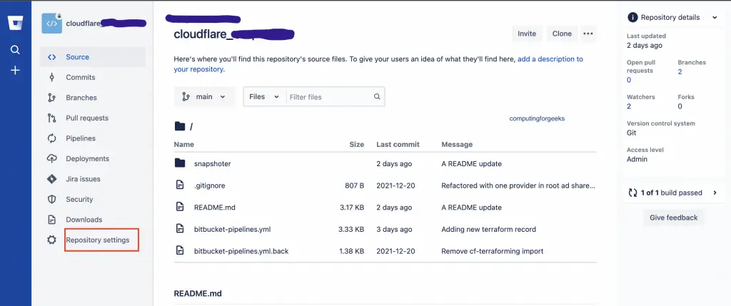 How to add Branch Permissions to a repository in Bitbucket 1 Repository Settings