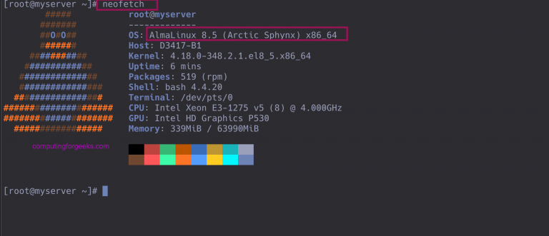 hetzner almalinux installation