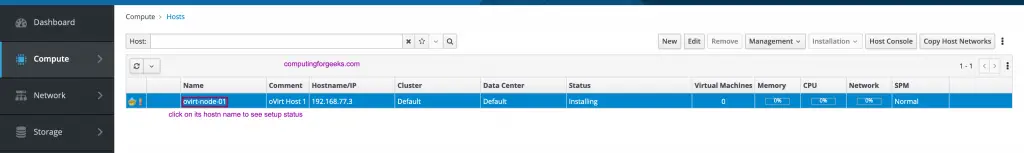 Configure oVirt Node (Hypervisor) on Rocky Linux 8 / AlmaLinux 8 4 install ovirt almalinux 03