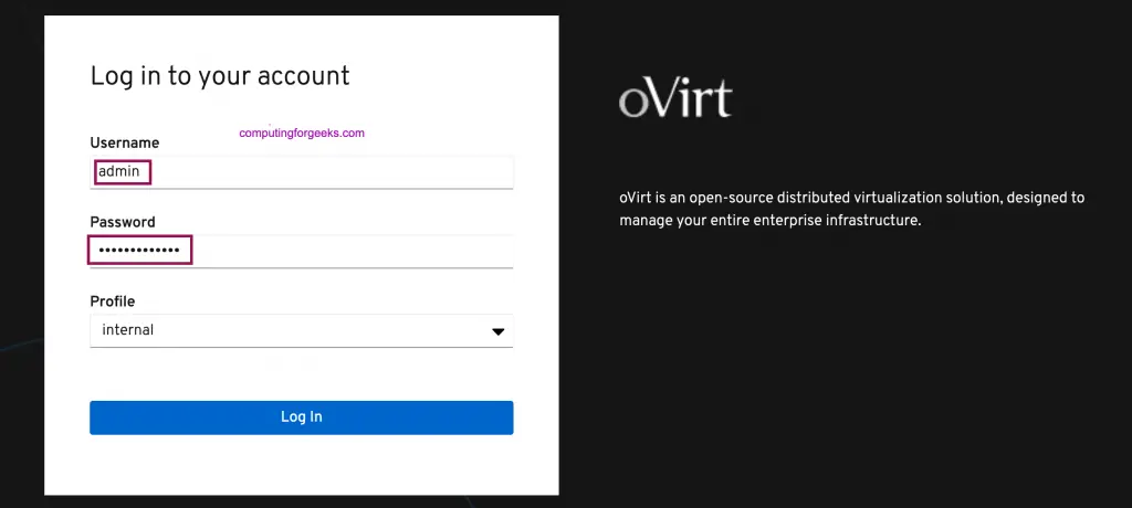 Upload and Use ISO Images on oVirt / RHEV Storage Domain 2 install ovirt manager rocky almalinux 04