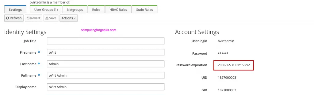 Configure oVirt / RHEV User Authentication using FreeIPA LDAP 5 oVirt RHEV User Authentication using FreeIPA LDAP Server 04