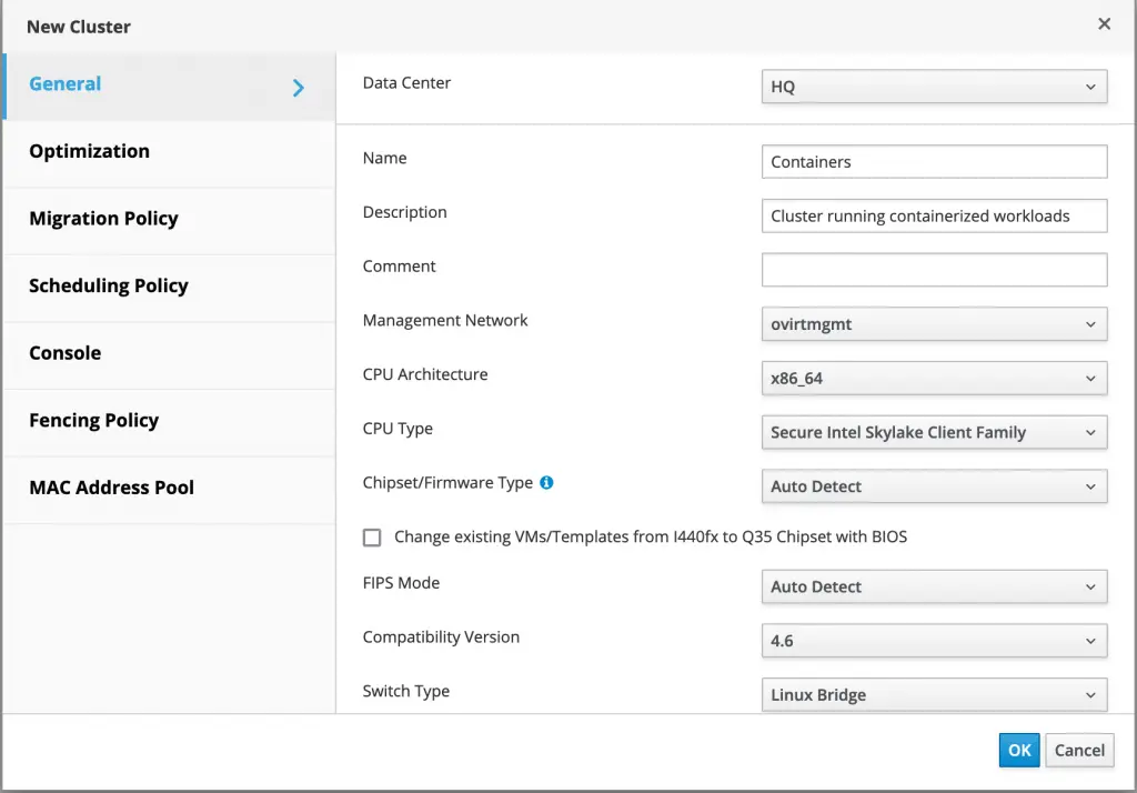 How To Create Data Center and Cluster in oVirt / RHEV 12 ovirt rhev create cluster 03