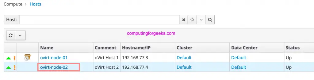 Move oVirt/RHEV Hypervisor Host Between Clusters or Data Centers 2 ovirt rhev migrate host between clusters 01