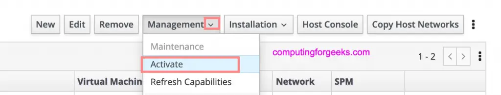 Move oVirt/RHEV Hypervisor Host Between Clusters or Data Centers 10 ovirt rhev migrate host between clusters 09