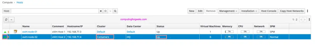 Move oVirt/RHEV Hypervisor Host Between Clusters or Data Centers 11 ovirt rhev migrate host between clusters 10
