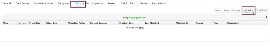 Upload and Use ISO Images on oVirt / RHEV Storage Domain 4 upload os iso file ovirt rhev 03