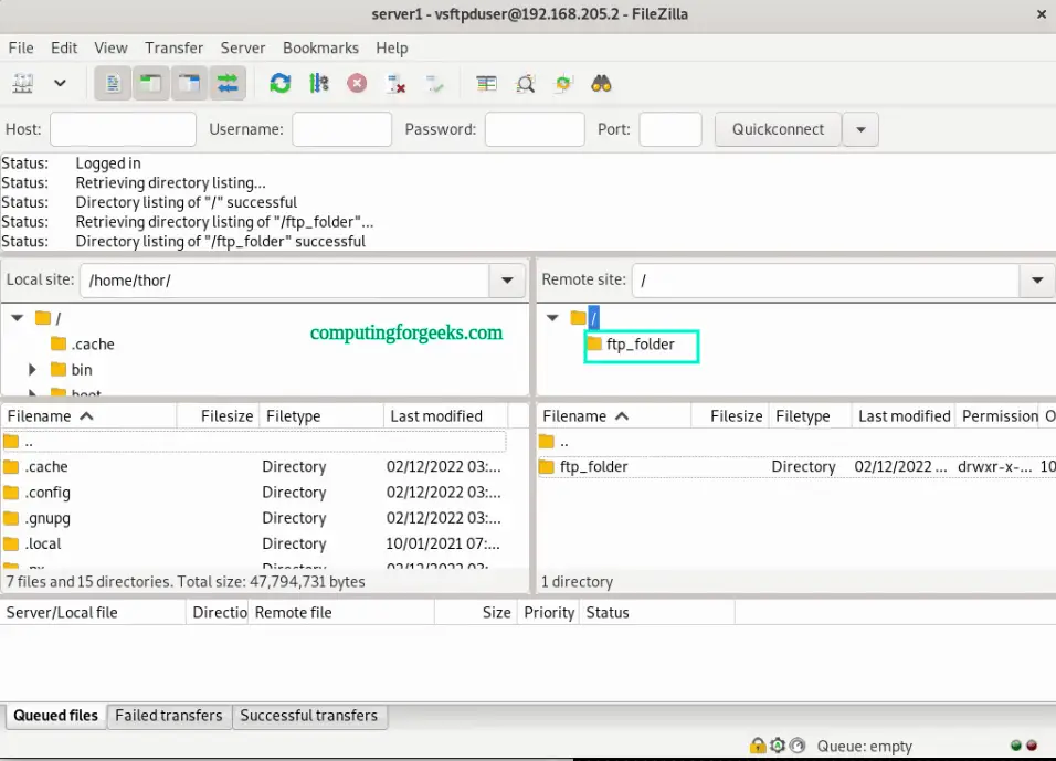 Configure Vsftpd FTP Server on Rocky Linux 8|AlmaLinux 8 6 Configure Vsftpd FTP Server on Rocky Linux AlmaLinux 5