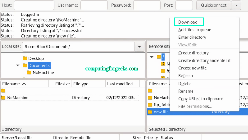 Configure Vsftpd FTP Server on Rocky Linux AlmaLinux 8