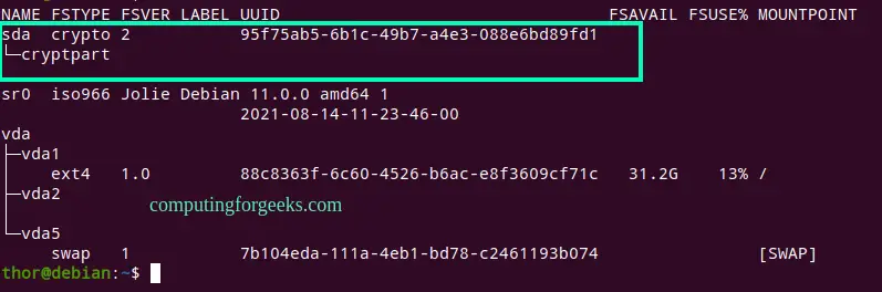 Encrypt Ubuntu or Debian Disk Partition using Cryptsetup 2 Encrypt Ubuntu Debian Disk Partition using Cryptsetup 1