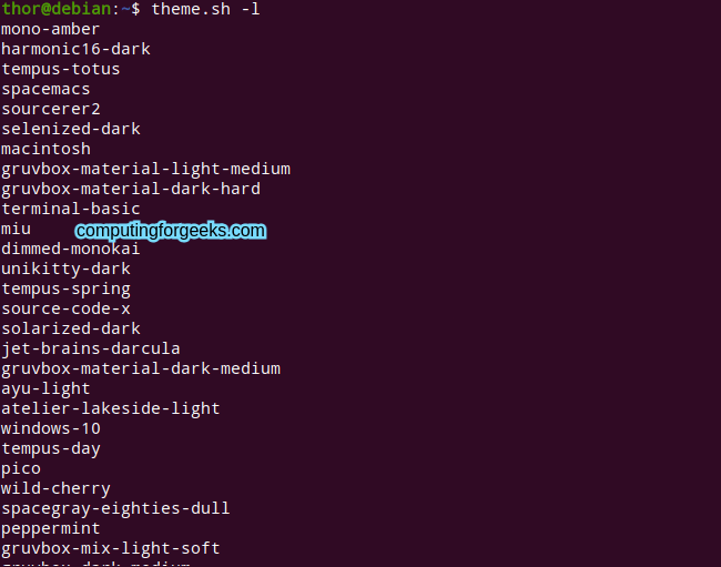 Easily Change Linux/macOS Terminal Theme using theme.sh 1 How To Easily Change LinuxmacOS Terminal Theme using theme.sh
