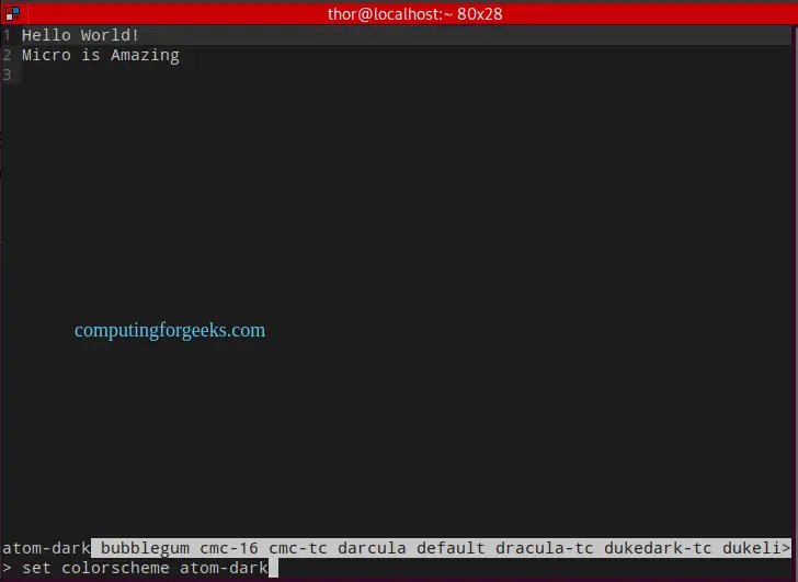 Install and Use Micro terminal text editor on Rocky/AlmaLinux 8 5 Install and Use Micro terminal text editor on RockyAlmaLinux 4