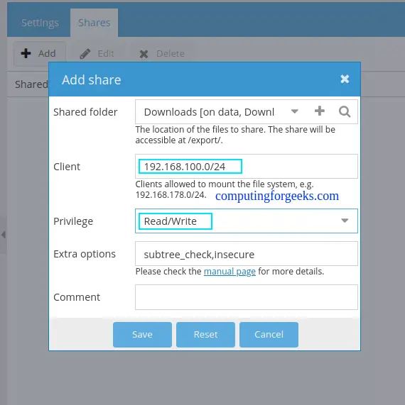 Create Samba / CIFS / NFS Shares on OpenMediaVault 13 Create and Use SambaCIFSNFS Shares on OpenMediaVault 31