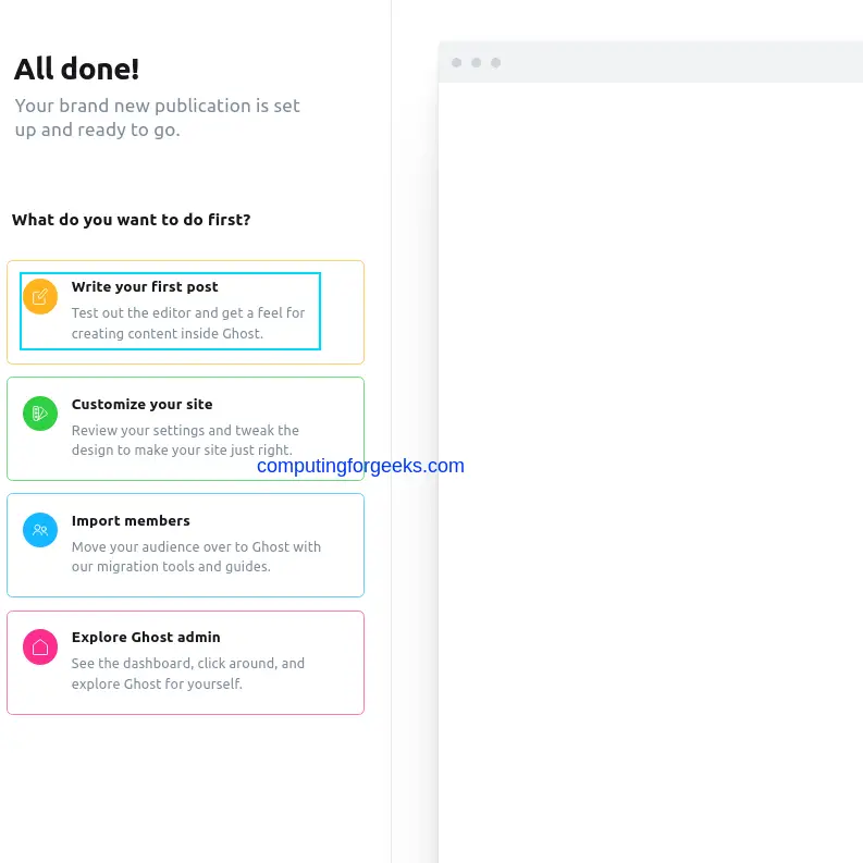 How To Run Ghost CMS in Docker Containers 1