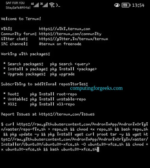 How To Run Linux on Android Devices using Andronix app 10 How To Run Linux on Android Devices using Andronix app 9