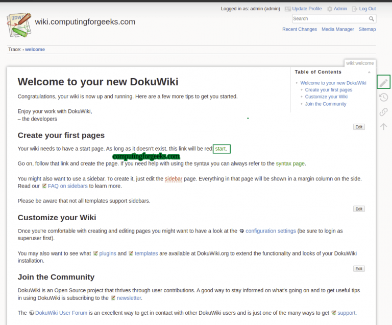Install DokuWiki on Rocky Linux AlmaLinux With Lets Encrypt SSL 12