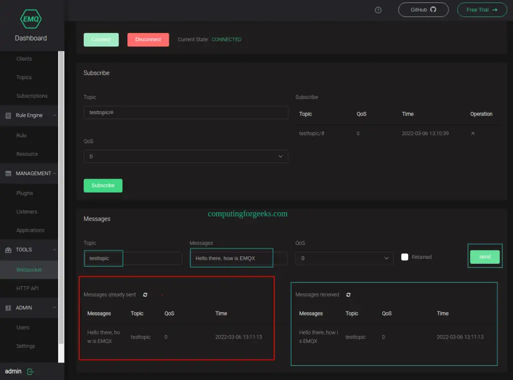 Install EMQX MQTT Broker on Rocky Linux 8|AlmaLinux 8 5 Install EMQX MQTT Broker on Rocky Linux AlmaLinux CentOS Stream 4