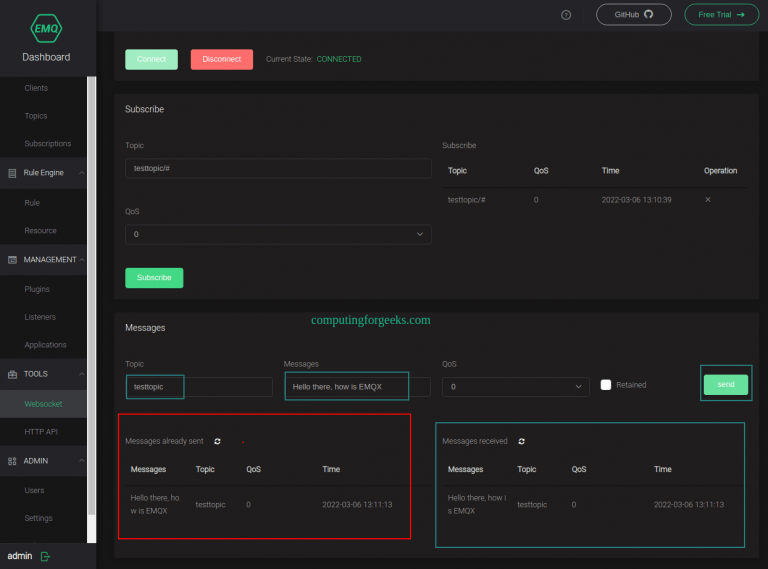 Install EMQX MQTT Broker on Rocky Linux AlmaLinux CentOS Stream 4