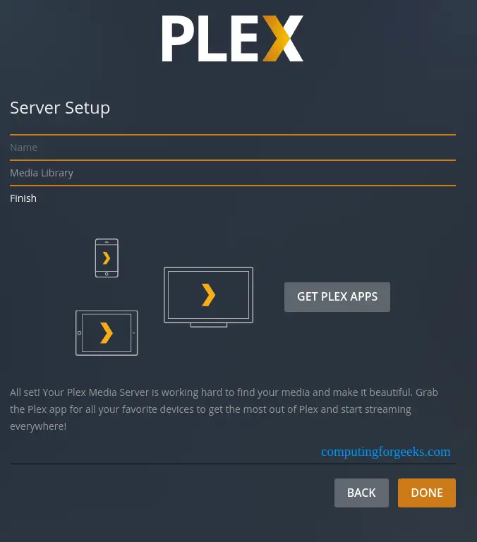 Install Plex Media Server on Debian 12/11/10 6 Install and Configure Plex Media Server on Debian 5