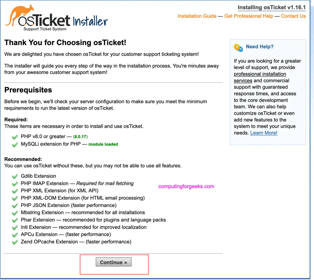 Install osTicket on CentOS 8|RHEL 8|Oracle Linux 8 1 osticket centos rhel0 checks
