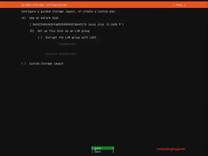 Install Ubuntu Server 22.04 (Jammy Jellyfish) Step by Step 8 5 storage configuration ubuntu server 22.04