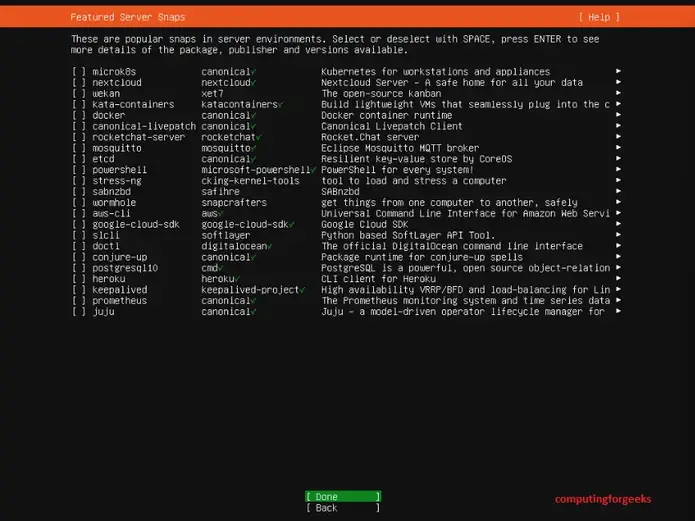 Install Ubuntu Server 22.04 (Jammy Jellyfish) Step by Step 13 8 Select packages