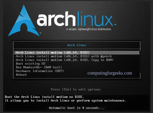 How To Install Arch Linux using Arch Linux installer 1 Install Arch Linux using Arch Linux installer – Complete Steps With Screenshots