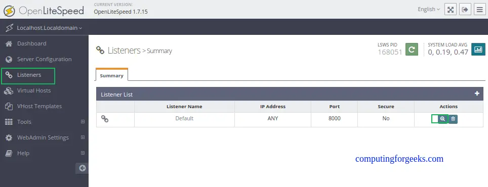 Install and Configure OpenLiteSpeed on RHEL 8 / Rocky Linux 8 16 Install and Configure OpenLiteSpeed on RHEL Rocky Linux 15