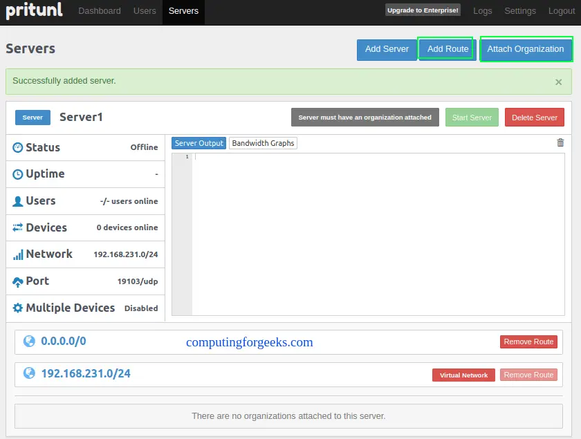 Install and Configure Pritunl VPN server on Amazon Linux 2 9 Install and Configure Pritunl VPN server on Amazon Linux 2 8
