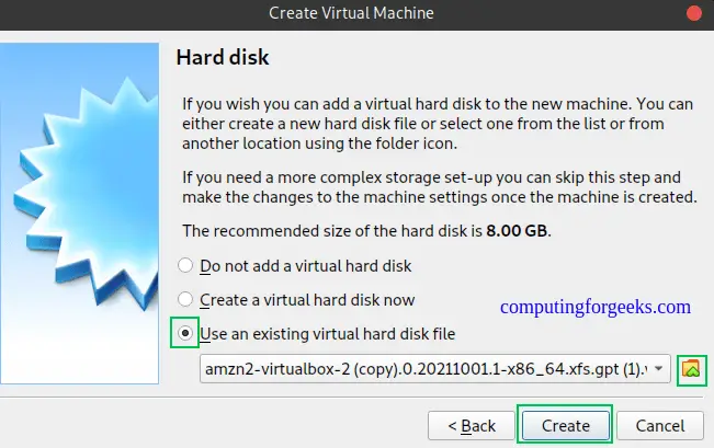 Run Amazon Linux 2 on VirtualBox/VMware/Hyper-V 3 Run Amazon Linux 2 on VirtualBox VMware vSphere Hyper V 2
