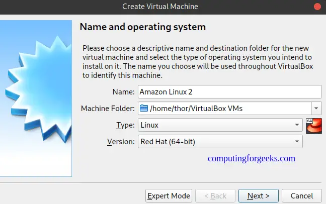 Run Amazon Linux 2 on VirtualBox/VMware/Hyper-V 1 Run Amazon Linux 2 on VirtualBox VMware vSphere Hyper V