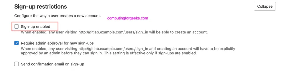 Disable User Creation (Signup) on GitLab welcome page 5 gitlab disable signup