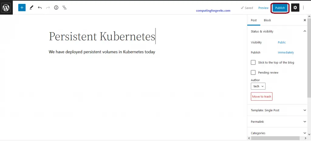 How To Provision PV on Kubernetes using Local Path Provisioner 7 wordpress postdone 7