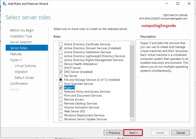 6 hyper v add features hit