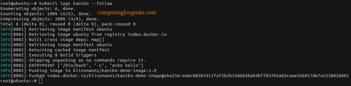 Build container images from Dockerfile using kaniko in Kubernetes ...