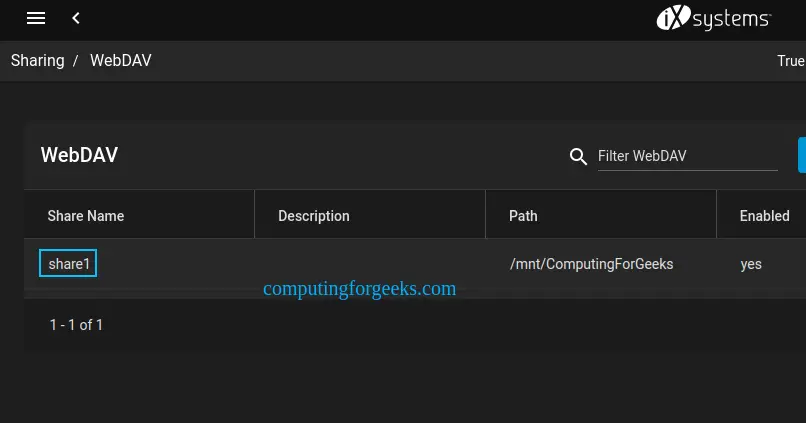 Create and Use Samba NFS WebDAV Shares on TrueNAS 15