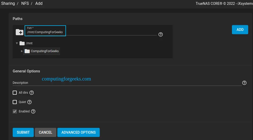 Create and Use Samba NFS WebDAV Shares on TrueNAS 7