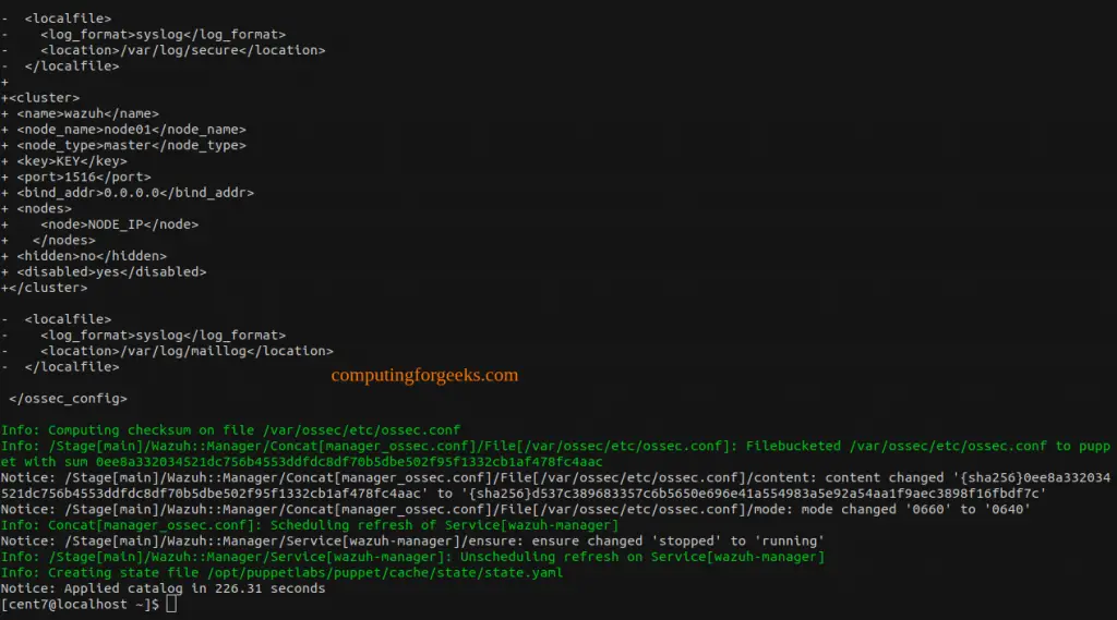 Deploy Wazuh Security Platform on Linux using Puppet 3 Deploy Wazuh Security Platform on Linux using Puppet 2