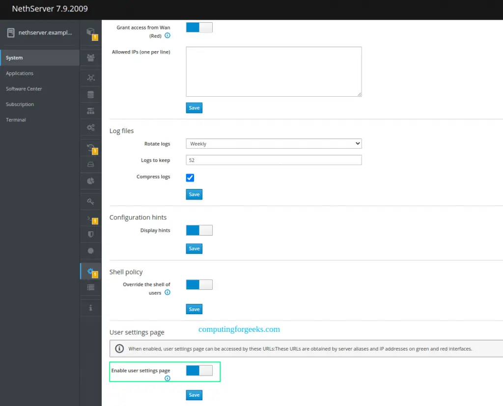 How To Install NethServer 7 on CentOS 7 / from ISO 14 How To Install NethServer 7 on CentOS 7 and from ISO 15