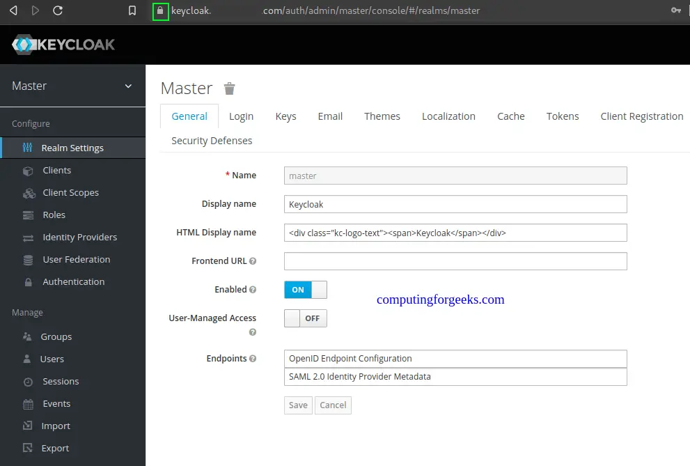 Run Keycloak Server in Docker Containers with Let's Encrypt SSL 12 Run Keycloak Server in Docker Containers with Lets Encrypt SSL 10