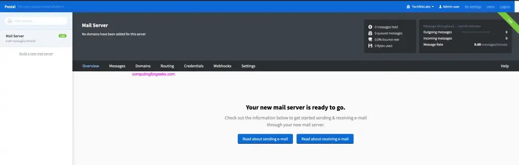 Install Postal Mail Server on Ubuntu 22.04|20.04|18.04 7 postal start using it