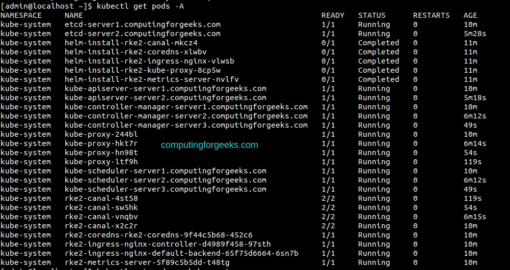Deploy HA Kubernetes Cluster on Rocky Linux 8 using RKE2 5 Deploy HA Kubernetes Cluster on Rocky Linux 8 using RKE2 4