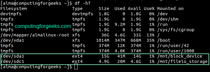 Configure iSCSI Target and Initiator on Rocky Linux 8|AlmaLinux 8 4 Configure iSCSI Target and Initiator 3